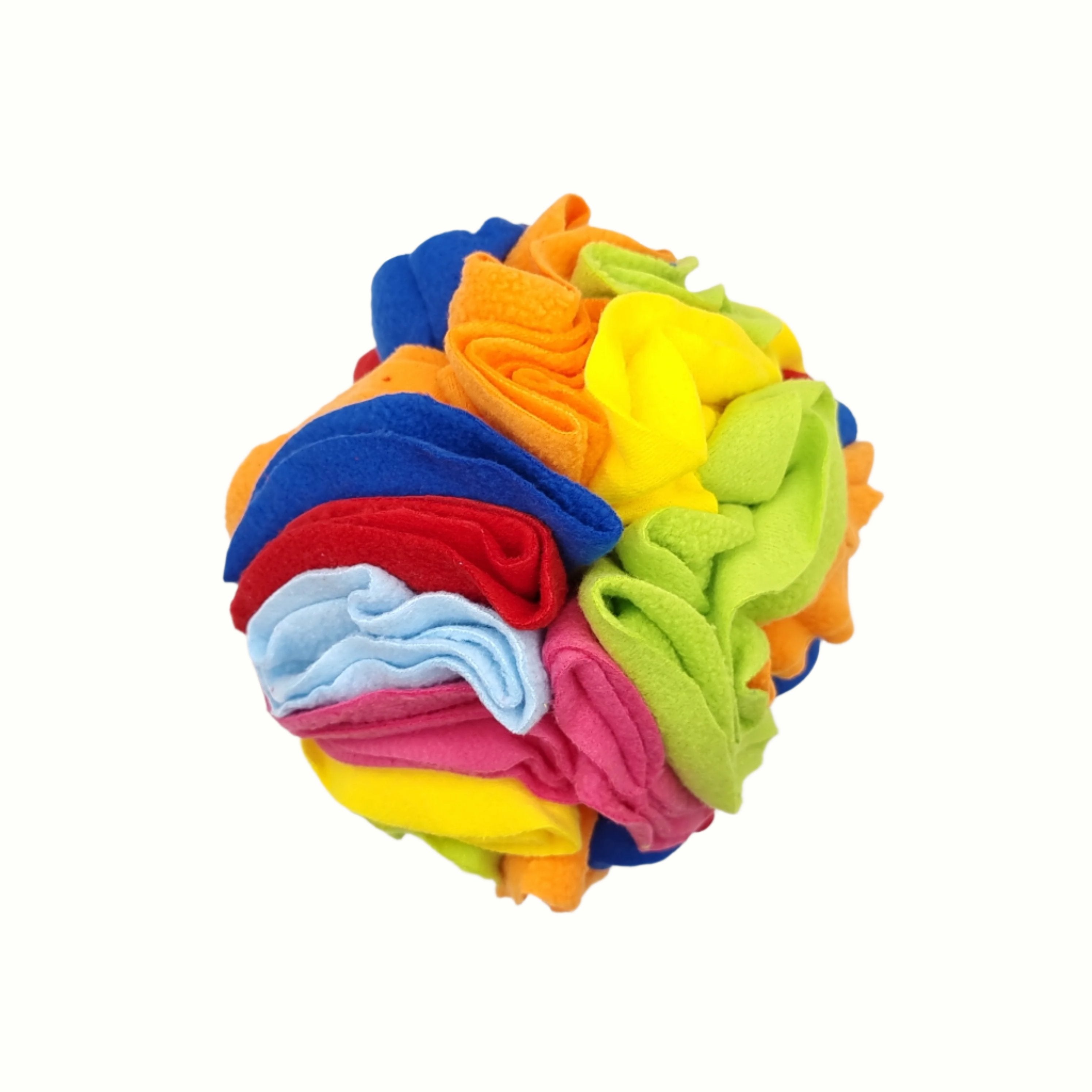 Colorful dog snuffle ball for mental stimulation and fun