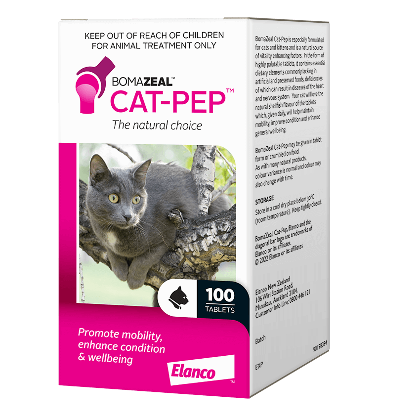 Bomazeal Cat-PEP 100 Tablets – Nutritional joint support supplement for cats