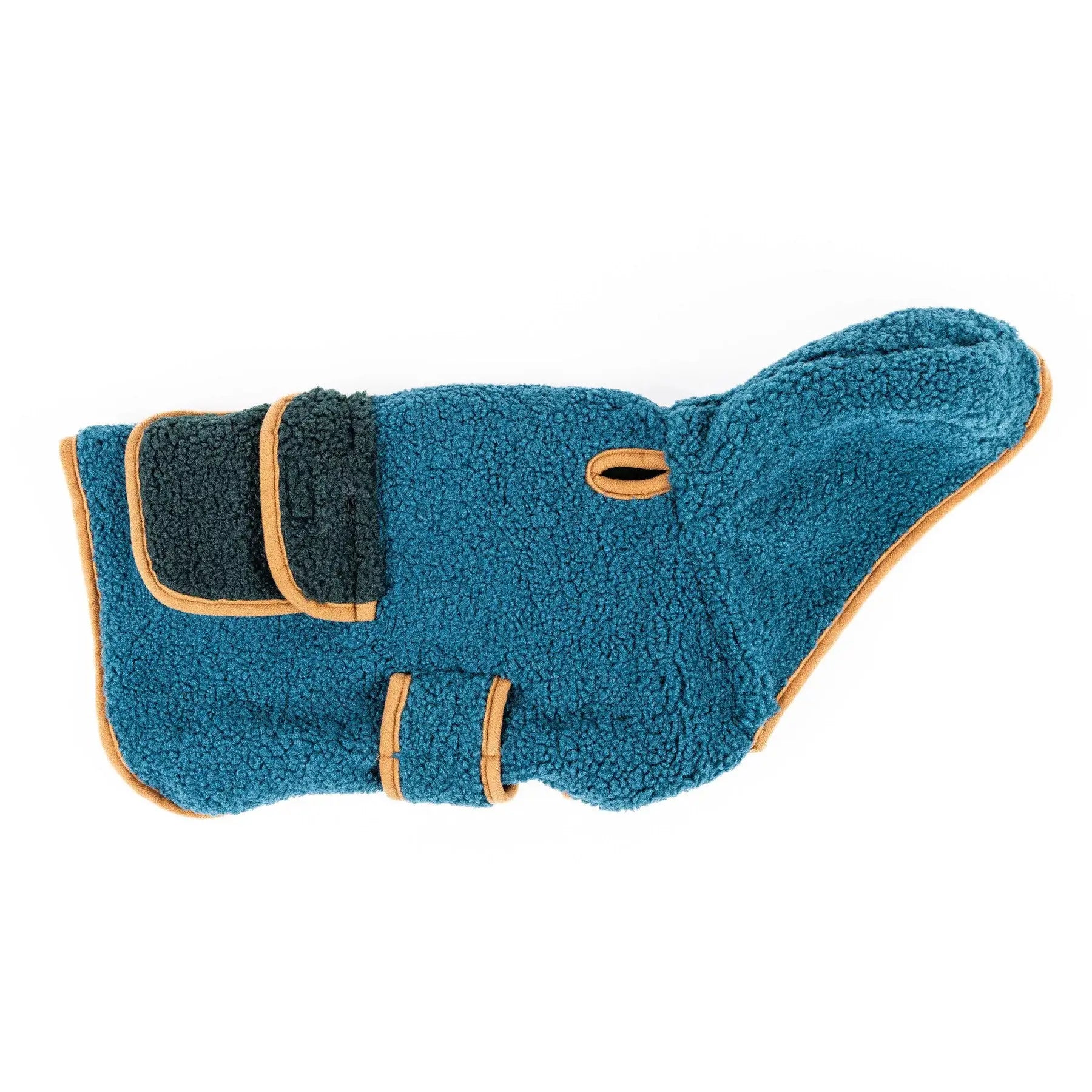 blue sherpa fleece dog jacket warm dog coat