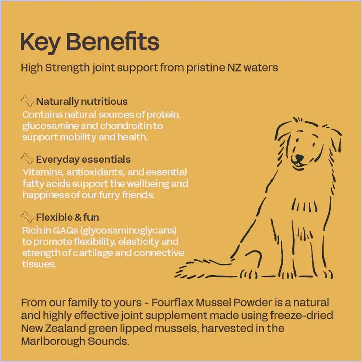 Fourflax Mussel Powder For Dogs