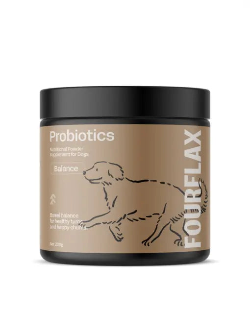 fourflax dog probiotics powder digestive support dogs