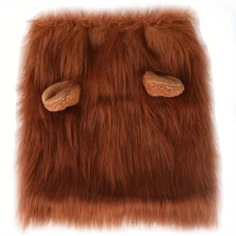 Adjustable lion mane dog costume, comfortable and easy-to-wear pet accessory for fun and creative costumes
