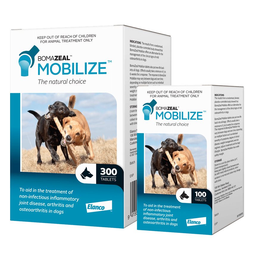 Bomazeal Mobilize Tablets 100 / 300 Pack – Joint health and mobility supplement for pets