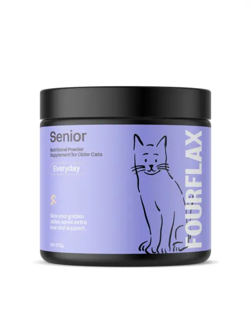 fourflax senior cat powder daily wellness support