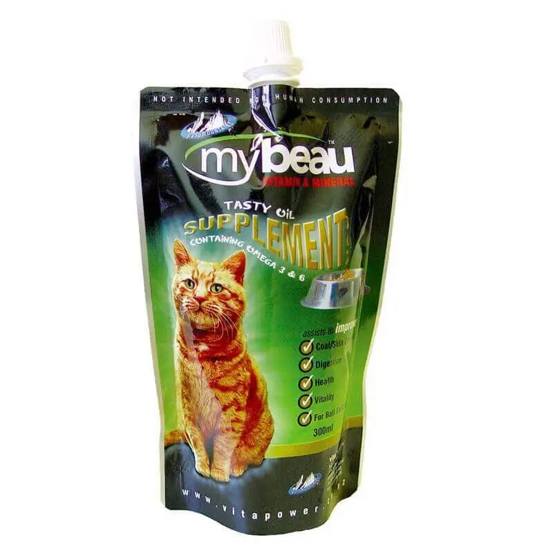 MyBeau Cat Vitamin & Mineral Supplement, providing essential nutrients for cat health, boosting immunity, and supporting overall well-being