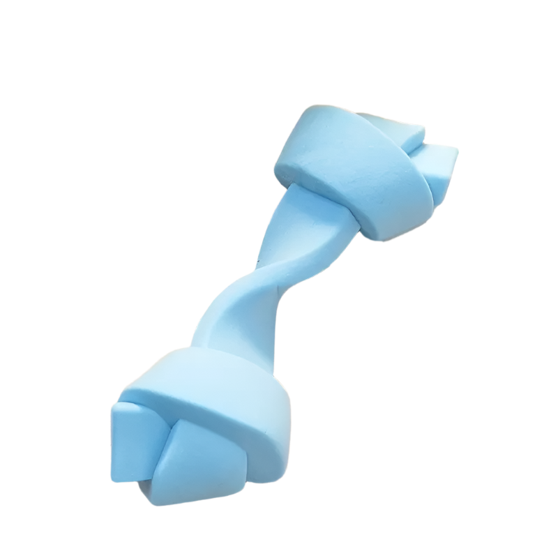 Tough durable dog toy bone shape blue